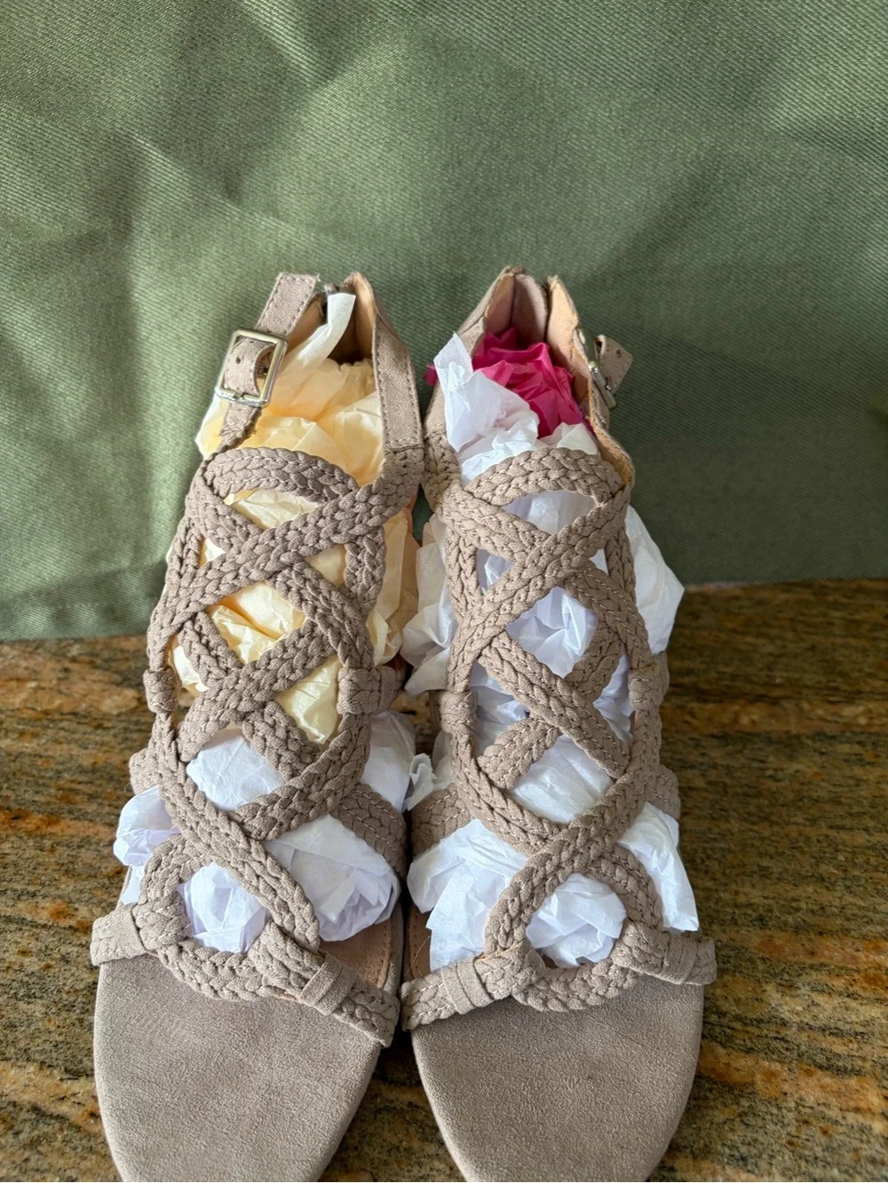 Report Strappy Block Heel Sandals - Taupe Women’s Size 9